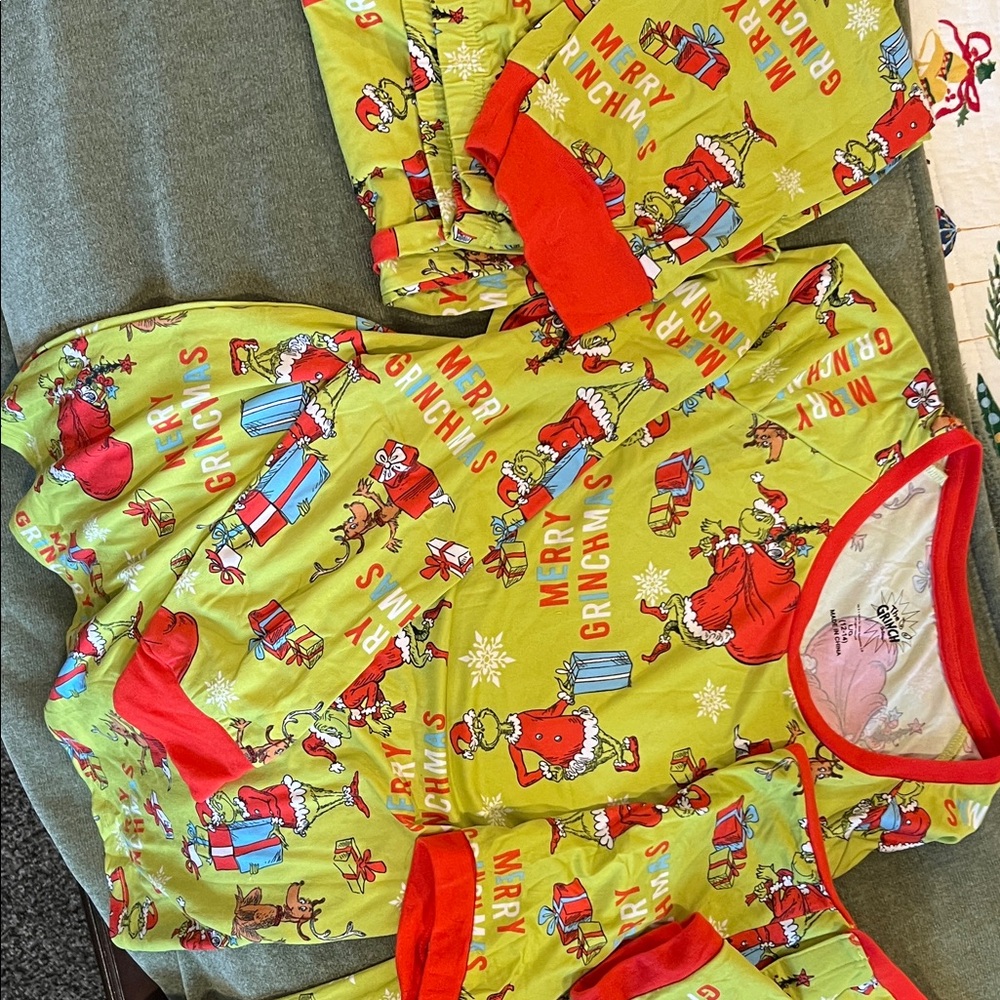 Dr. Seuss Grinch Pajamas - Green and Red